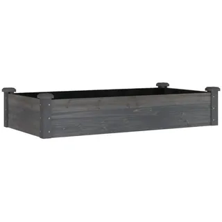 vidaXL Hochbeet mit Einsatz 120 x 60 x 25 cm Grau