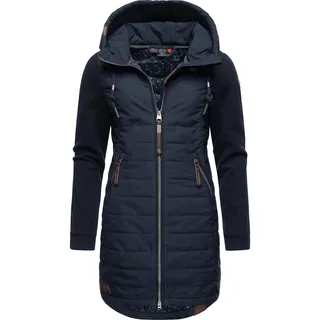 Ragwear Steppmantel Lucinda Long in blau EU XL