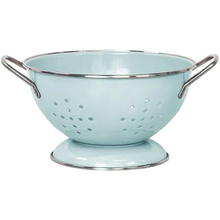 Sharplace Emaillierte Sieb-Schüssel-Teller, selbstentleerende Obstteller im Vintage-Stil, aus aus -Geschirr-Set, Dekoration für die Küche, Kleines Grün