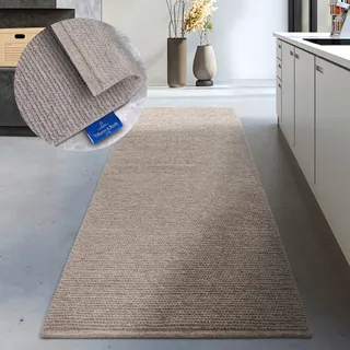 Villeroy & Boch Wollteppich Francois, rechteckig, Höhe: 7 mm, in rund, oval, Läufer, handgewebt, Wolle, Wohnzimmer, Schlafzimmer beige rechteckig | 80 cm x 200 cm x 7 mm