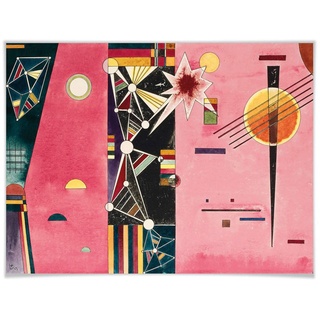 Wall-Art Poster »Kandinsky abstrakte Kunst Rosa Rot«, Abstrakt, (1 St.), Poster, Wandbild, Bild, Wandposter, Bilder, 95362604-0 bunt B/H/T: 80 cm x 60 cm x 0,1 cm