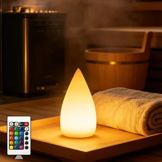 NAVESO Sauna Lampe,Saunalampe mit 16 Rgb Farben & 4 Modi | Saunaleuchte LED mit Fernbedienung und Type-C Ladekabel,Sauna Licht Kabellos für Saunaraum,Restaurant,Schlafzimmer,Bar Garten