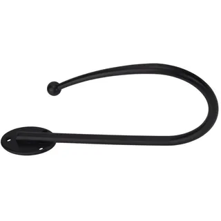 DécoProfi Raffhalter 1 Stück Raffbügel / Raffhalter für Gardinen, Zum Raffen von Gardinen und Vorhängen, (Packung, 1-tlg., inkl. Schrauben und Dübel), zum Raffen von Vorhänge schwarz