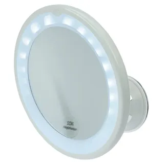 Fantasia Spiegel mit LED, Beleuchtung, Saugfuss, 10-fach Vergrösserung, mit Ø 17,5 cm