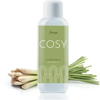 florage Raumduft Nachfüllflasche 500ml LEMONGRASS für Reed Diffuser Duftstäbchen, Aroma Nachfüller für Stäbchen, Nachfüllpack für Lufterfrischer zum nachfüllen, Raumerfrischer refill