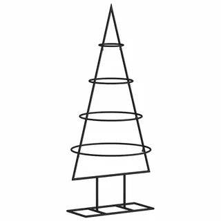 vidaXL Metall-Weihnachtsbaum Schwarz 60 cm