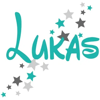 Türaufkleber personalisiert mit Namen Kinderzimmer Wandtattoo Wunschtext selbst gestalten - für alle glatten Oberflächen - wasserfest 10 bis 125 cm, Buchstaben Aufkleber für Möbel Auto Fahrrad türkis