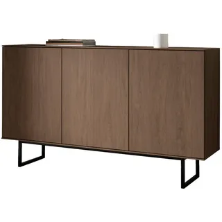 furn.design Sideboard 150 x 90 cm Nussbaum / Beige