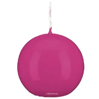 Kopschitz Kerzen Kerzen Kugelkerzen Klarlack Hochglanz Fuchsia (Pink), Ø 100 mm, 4 Stück