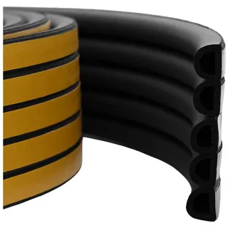 vidaXL Selbstklebende Fensterdichtung 9 x 8 mm 12 m Schwarz