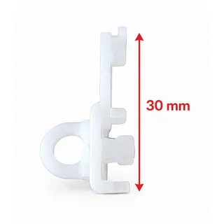 rewagi Feststeller Endfeststeller, Zwischenfeststeller, Gardinenschiene, Gardinenschiene, Gardinen, Vorhänge, Flächenvorhönge, (25-St., Laufbreite / Laufnut 6mm), Verkaufseinheit: 10, 25, 50, 100 Stück