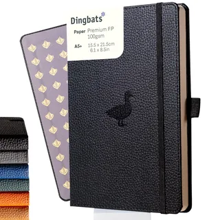 Dingbats* - Tierwelt Notizbuch A5 Liniert - Hardcover aus veganem Leder für Arbeit, Reisen, Uni - mit elastischem Verschlussband