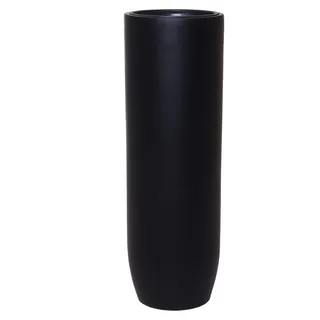 Vivanno Bodenvase Solerio Schwarz Matt 100x33 cm Fiberglas