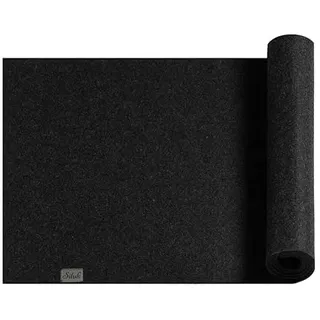 Tischläufer aus Filz Abwaschbar Tischband Tischdecke Still Grau hitzebeständig Filztischläufer Tischschutz (Schwarz, 40 x 150)
