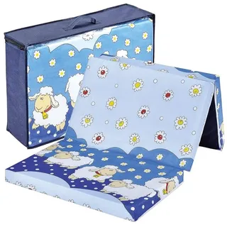 Reisebett-Matratzen Bambini klappbare Reisebettmatratze 120x60 cm Schäfchen faltbar, Bambini