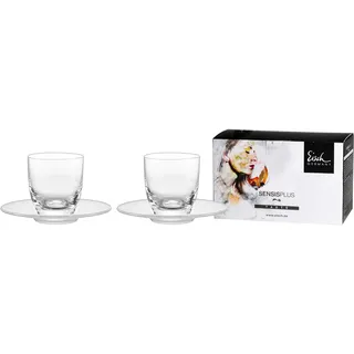 Set 2 Espressobecher 100ml mit satiniertem Teller 109/6 -im Geschenkkarton- SUPERIOR SENSIS PLUS Eisch Glas
