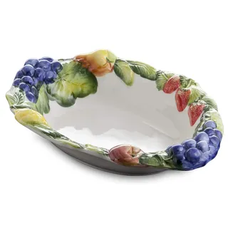 Bassano italienische Keramik ovale mediterranes Obstschale 33x25