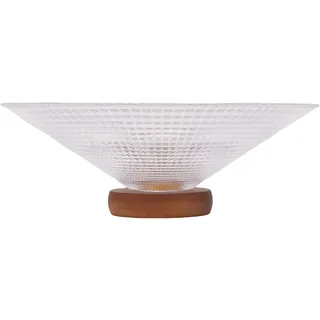 Obstschale Auf Fu En Vintage Gittermuster Gepragte Textur Dekoratives Glas Fur Snacks Nusse Su Igkeiten