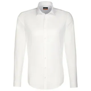 Seidensticker Langarmhemd Seidensticker BUSINESS Herren Hemd Langarm Kent Slim-Fit Ecru weiß 36