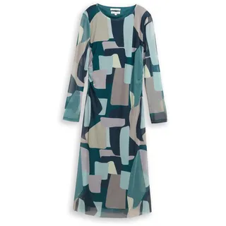 Tom Tailor Kleid Midikleid Gemustert Grün 36