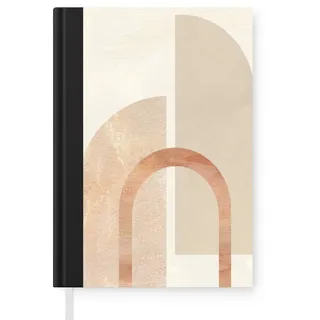 MuchoWow Notizbuch Marmor - Design - Rosa, Notebook, Notizblock a5, Tagebuch, Journal Liniert rosa