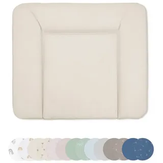 Ehrenkind Wickelauflage Wickelunterlage abwaschbar (Wickelauflage 72x85 cm, Wickeltischauflage abwaschbar), Hygienisch, Sicher und Vielseitig beige 72 cm x 85 cm