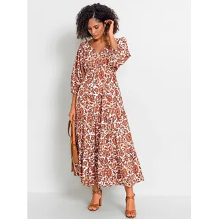 Inspirationen Etuikleid Druck-Kleid Weiß 40