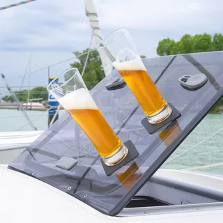 Silwy Magnet-Bier-Kristallgläser mit Untersetzer 4-tlg. (330 ml)