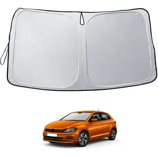 LUWU [Upgrade] Sonnenschutz Auto Kompatibel mit VW Polo MK6 AW GTI 2018-2025 2026 Sonnenschutz Frontscheibe Innen Windschutzscheibe Sonnenschirm Sonnenblende Abkühlung UV Schutz Polo MK6 Zubehör
