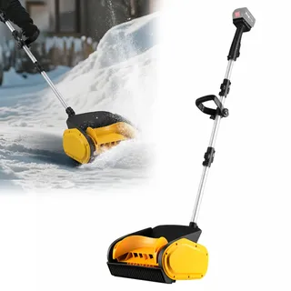 Akku Schneefräse, 650W Kabellose Schneefräse kabellose Schneeschaufel | Abnehmbares Design|30cm Räumbreite | 8m Wurfweite |16cm maximale Schneehöhe Ohne Akku & Ladegerät,für Terrasse,Deck,Auffahrt