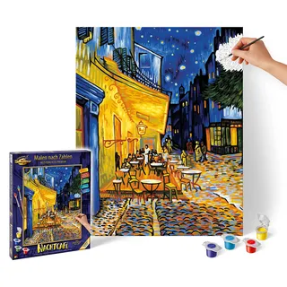 Schipper 609130359 Malen nach Zahlen - Nachtcafé von Vincent Van Gogh - Bilder malen für Erwachsene, inklusive Pinsel und Acrylfarben, 40 x 50 cm