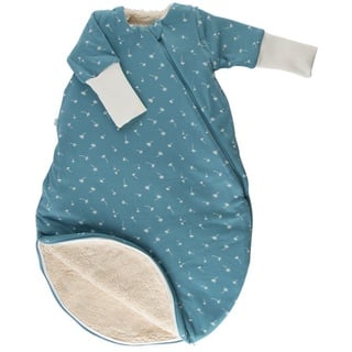 Popolini Babyschlafsack Vario Winter aus Bio Baumwolle, mit abnehmbaren Ärmeln blau 70 cm