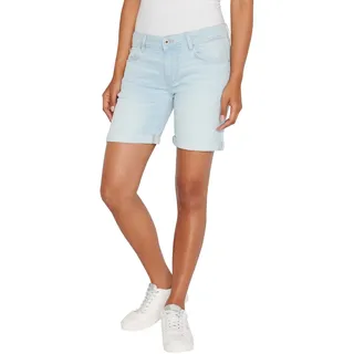 Pepe Jeans Damen Short SLIM SHORT MW Slim Fit Blau Rh6 Normaler Bund W 31