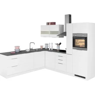 kochstation Winkelküche L-Form 240 cm weiß