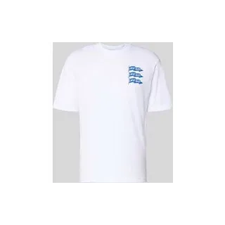 Regular Fit T-Shirt aus reiner Baumwolle Modell 'NALIEN', Weiss, XS