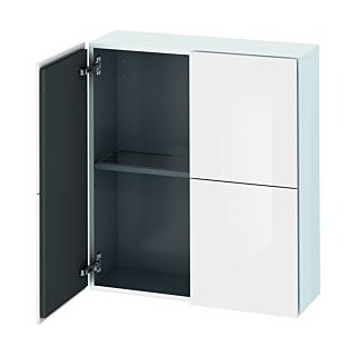 Duravit L-Cube Halbhochschrank LC116702222 70x24,3x80cm, 2 Türen, weiß hochglanz