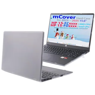 mCover Nur kompatibel mit 2023–2024 15,6 Zoll HP Laptop 15-FCxxxx/15-FDxxxx/250 G10 Serie Windows Notebook-PC (Nicht für andere HP-Laptop-Modelle), transparent