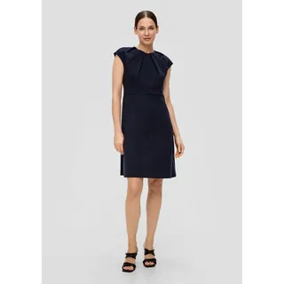 S.Oliver BLACK LABEL Ärmelloses Etuikleid mit Faltendetails Damen, blau, 36