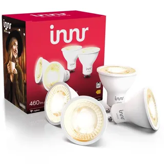 innr GU10 Zigbee Smart Lampe, funktioniert mit Hue* und Alexa (Bridge erforderlich), Warmweiß, GU10 LED Spots dimmbar, Smart Home Lampe, 460lm, 4-...