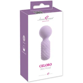 beau coeur Mini-Massagestab „CELORO“ mit 10 Vibrationsmodi, lila