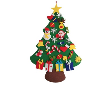 SOFIALXC Filz Weihnachtsbaum Mit 30 Pcs Abnehmbaren Hängenden Ornamenten - DIY Hängend Dekor Für Kind Tür Wand Dekoration Neujahr