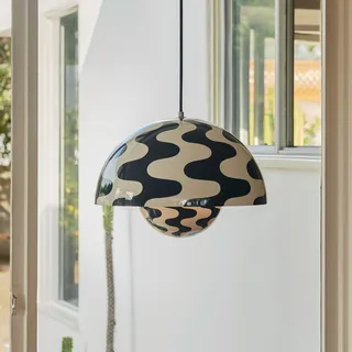 Pendelleuchte &Tradition, Flowerpot VP7, dimmbar, Schwarz, für Wohnzimmer, Metall, Design - 27