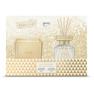 Raumduft-Set ipuro TIME TO GLOW (BHT 14.80x12.50x6.50 cm) - gold - BHT 14.80x12.50x6.50 cm