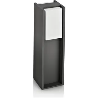 Philips Sockelleuchte Aluminium 14 W E27 IP44 anthrazit