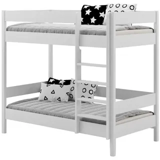 Lukdom Etagenbett, Weiß, Holzwerkstoff, 80x180 cm, Kinderzimmer & Jugendzimmer, Kindermöbel, Kinderbetten, Etagenbetten