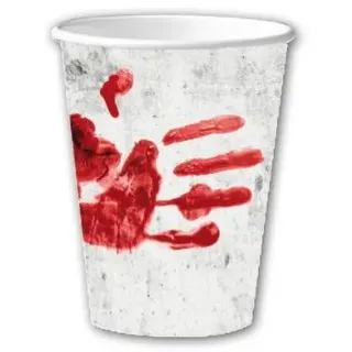 DH-Konzept 10 Becher * Halloween * für Party und Geburtstag Pappbecher Partybecher Kinder Geburtstag Party Fete Set Blut Horror Gruseln