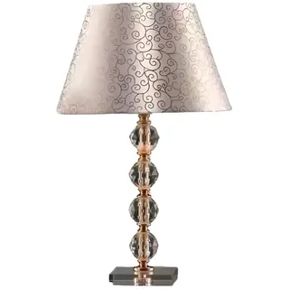 Xlmoebel Nachttischlampe Kristall-Tischlampe im Art-déco-Stil mit glamourösem Design, Hergestellt in Europa beige