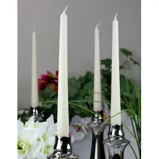 Spitzkerzen Kerzen Markenkerzen Tafelkerzen Leuchterkerzen Dinnerkerzen 250/23 mm creme, 12 St.