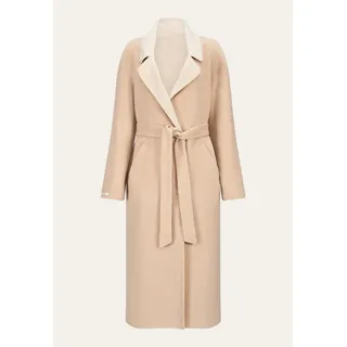 Hollert Wintermantel Maxi Mantel aus Wolle und Alpaka Isadora beige M