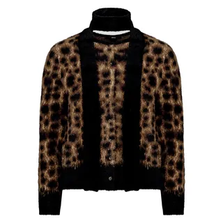 Zero Strickjacke mit Jacquard Braun 40